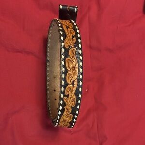 Live Oak Leather Belt with Unique Stitching